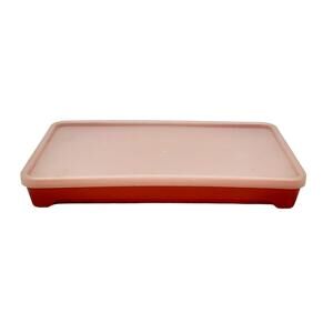 Vtg Tupperware Bacon Lunchmeat Keeper Container Pink 1292-8 Lid Vintage